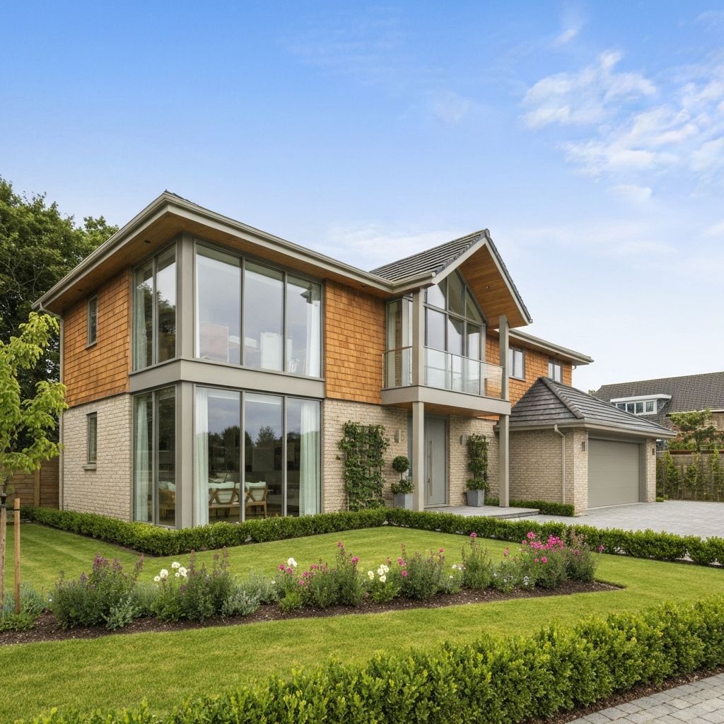 Beautiful family home representing home insurance