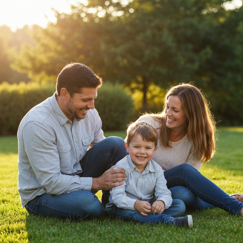 Happy family representing life insurance protection